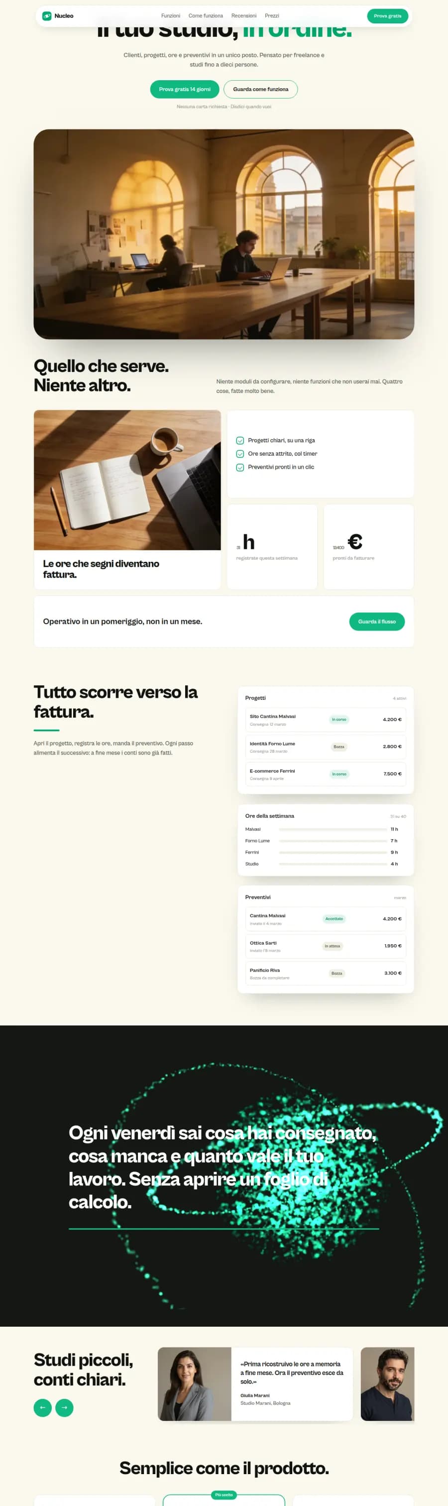 Anteprima del design Nucleo